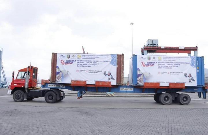 Provinsi Lampung Lepas Rp. 660 Milyar Produk Pertanian ke 47 Negara